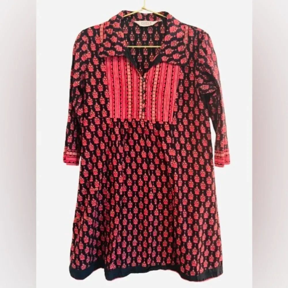 Biba Black and Pink Embellished Sundress